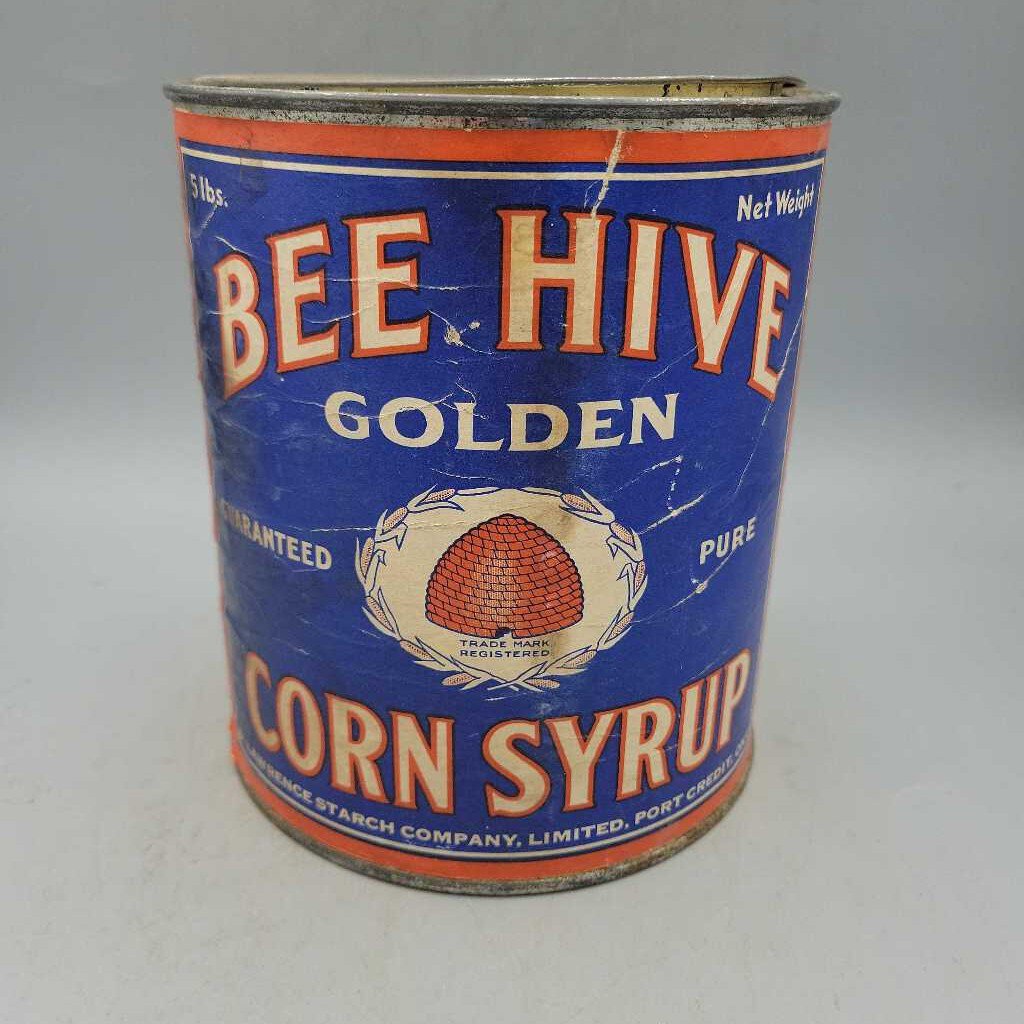 5 lb Paper Wrapper Bee Hive Corn Syrup Can (YVO) (301)