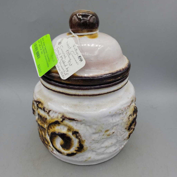 West German Covered Pottery Pot (RHA)
