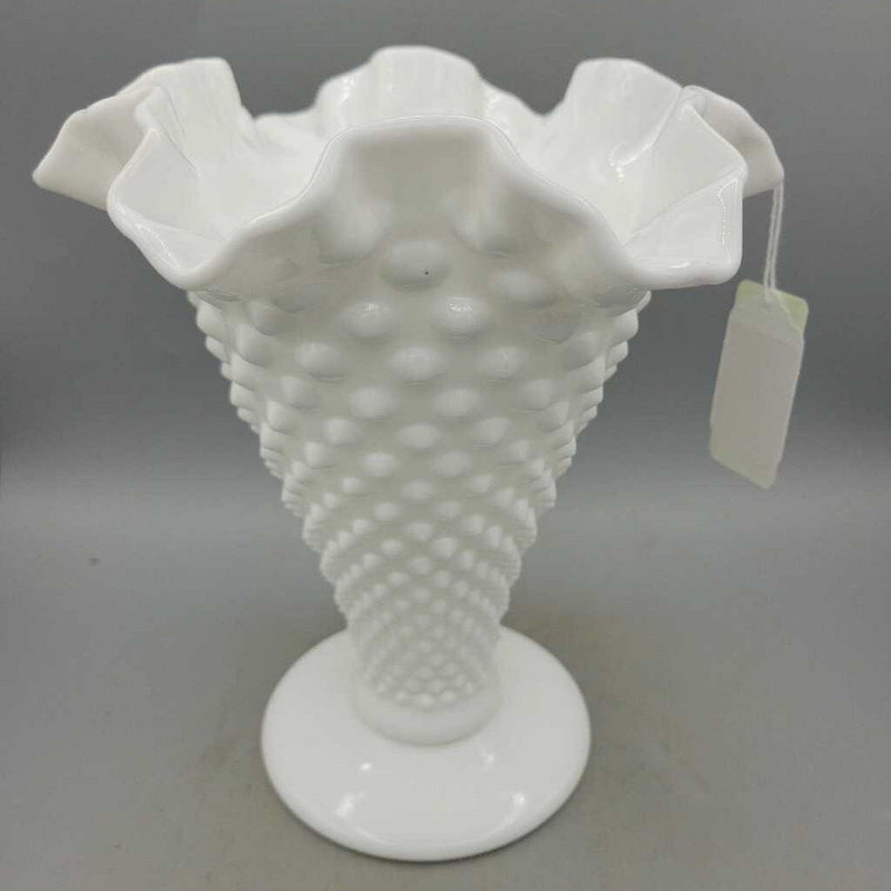 Fenton Milk Glass Trumpet Vase Hobnail (DS) 2151