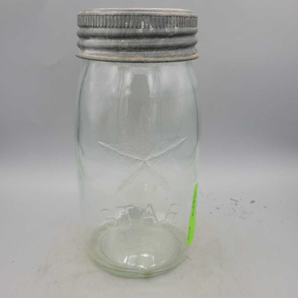 Star Quart Fruit Jar With Lid (Jef)