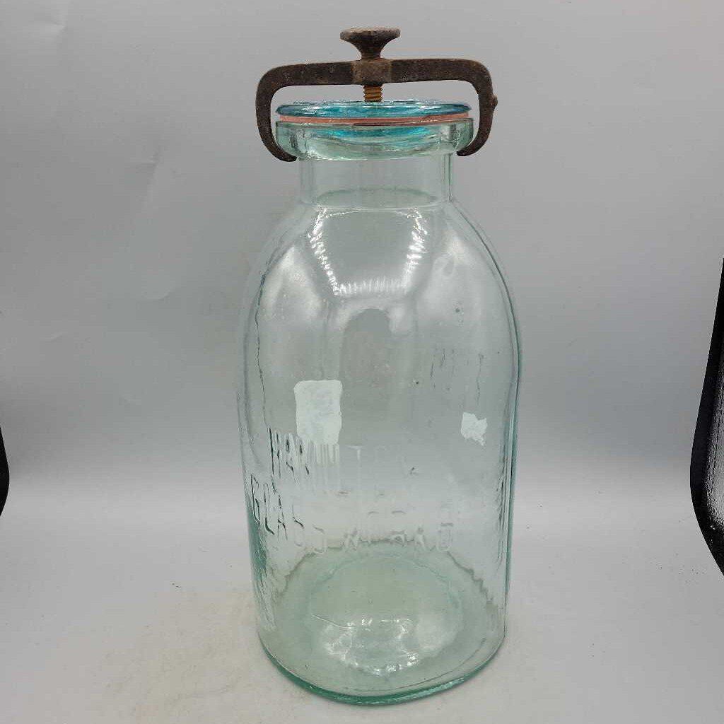 Hamilton Glass Works Clamp Fruit Jar Error (Jef)