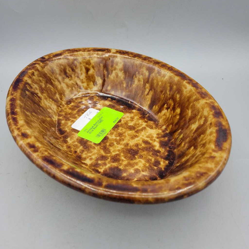 Antique Bennington Oval Bowl (TRE)