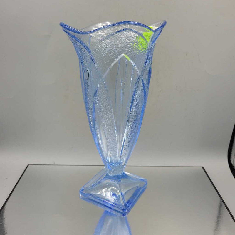 Art Deco 9" Blue Glass Vase (LOR) 1334