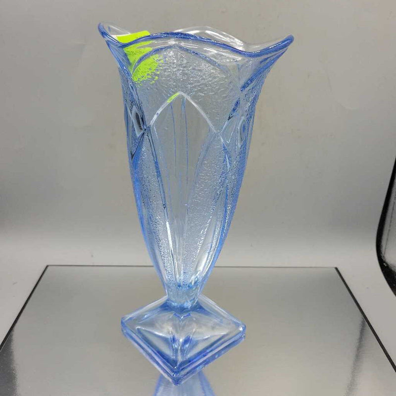 Art Deco 9" Blue Glass Vase (LOR) 1334