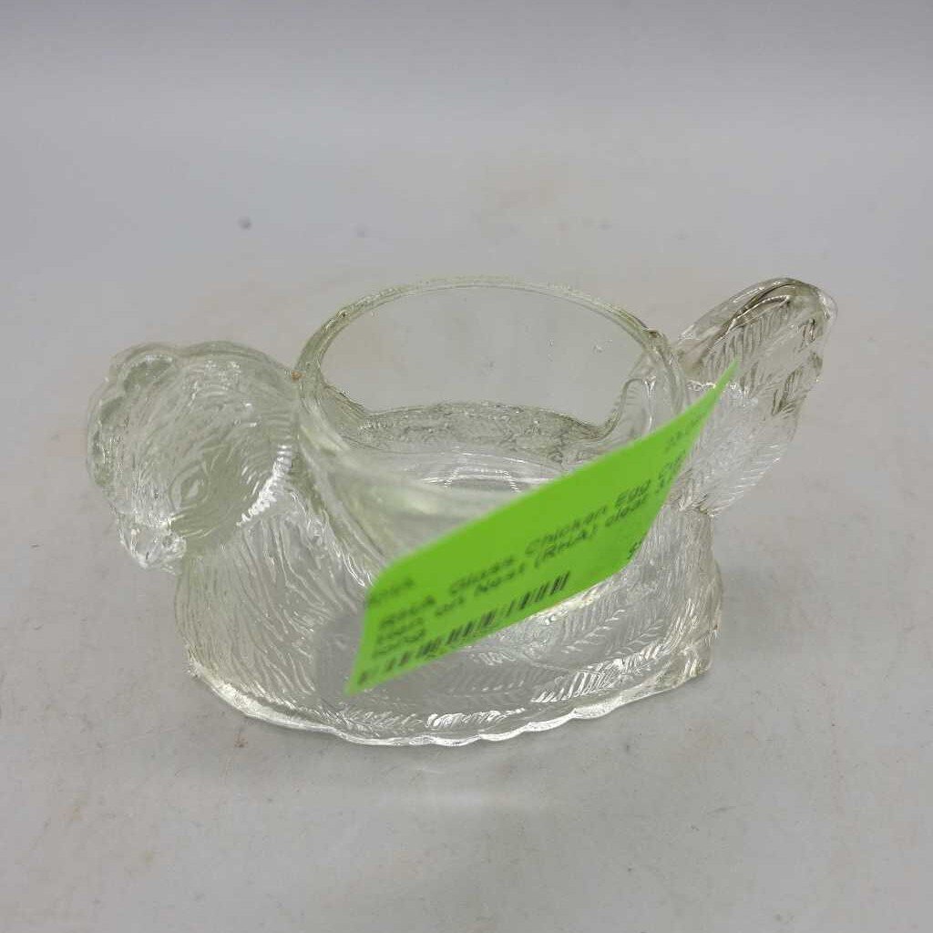 Glass Chicken Egg Cup Hen on Nest (RHA)