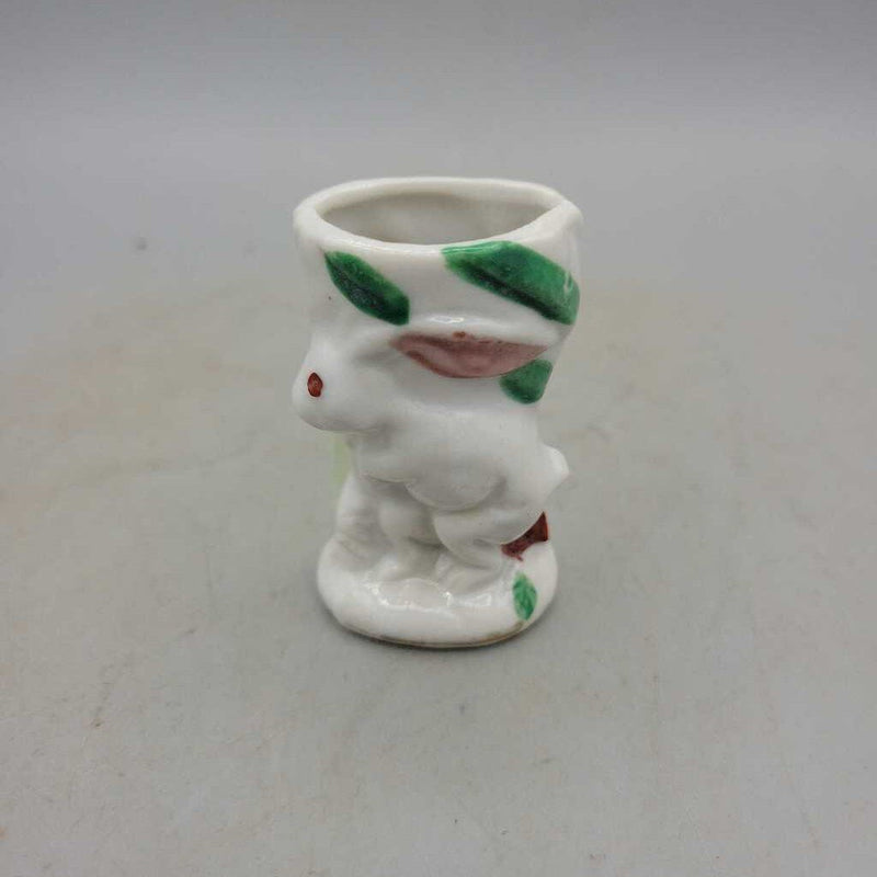 Rabbit ceramic bunny Occupied Japan mini vase (RHA)