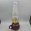 Antique Glass Finger Lamp "Peacock Feather" (Jef)