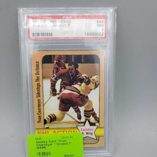 Hockey Card "Yvan Cournoyer " Graded 7. (5446)