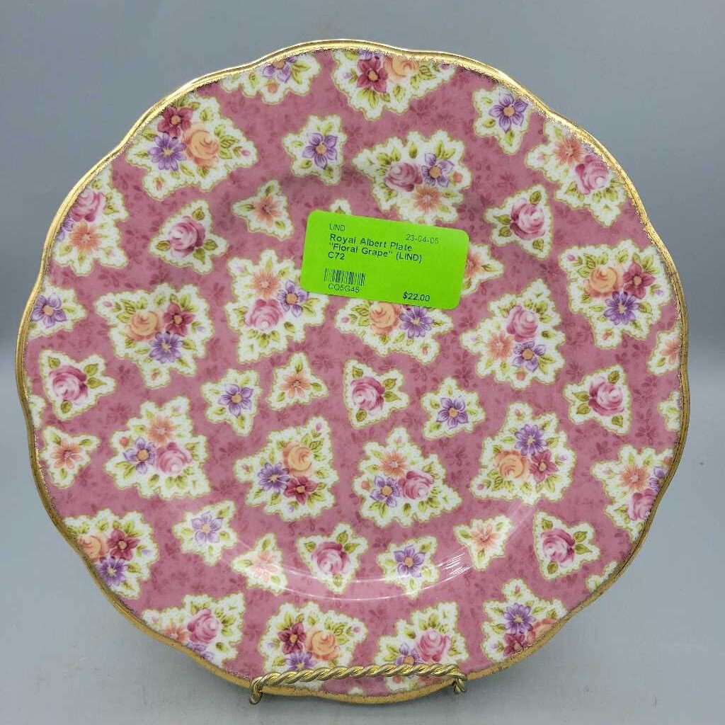 Royal Albert Plate "Floral Grape" (LIND) C72