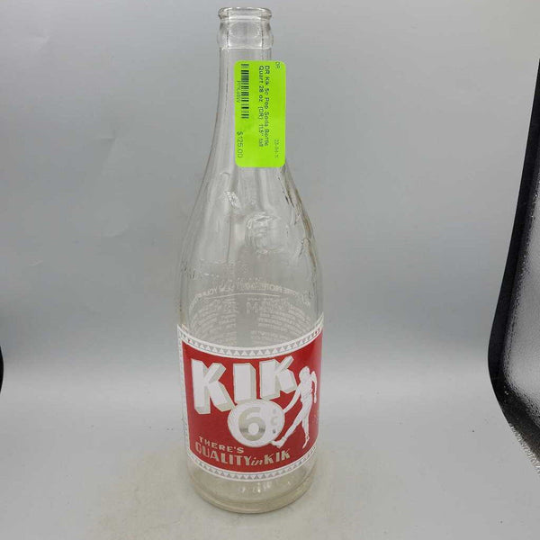 Kik 5c Pop Soda Bottle Quart 28 oz (DR)