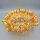 Carnival Glass footed Bowl "Grape and Cable (RHA)