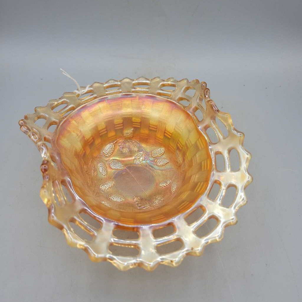 Carnival Glass Bowl "Basket weave " (RHA)