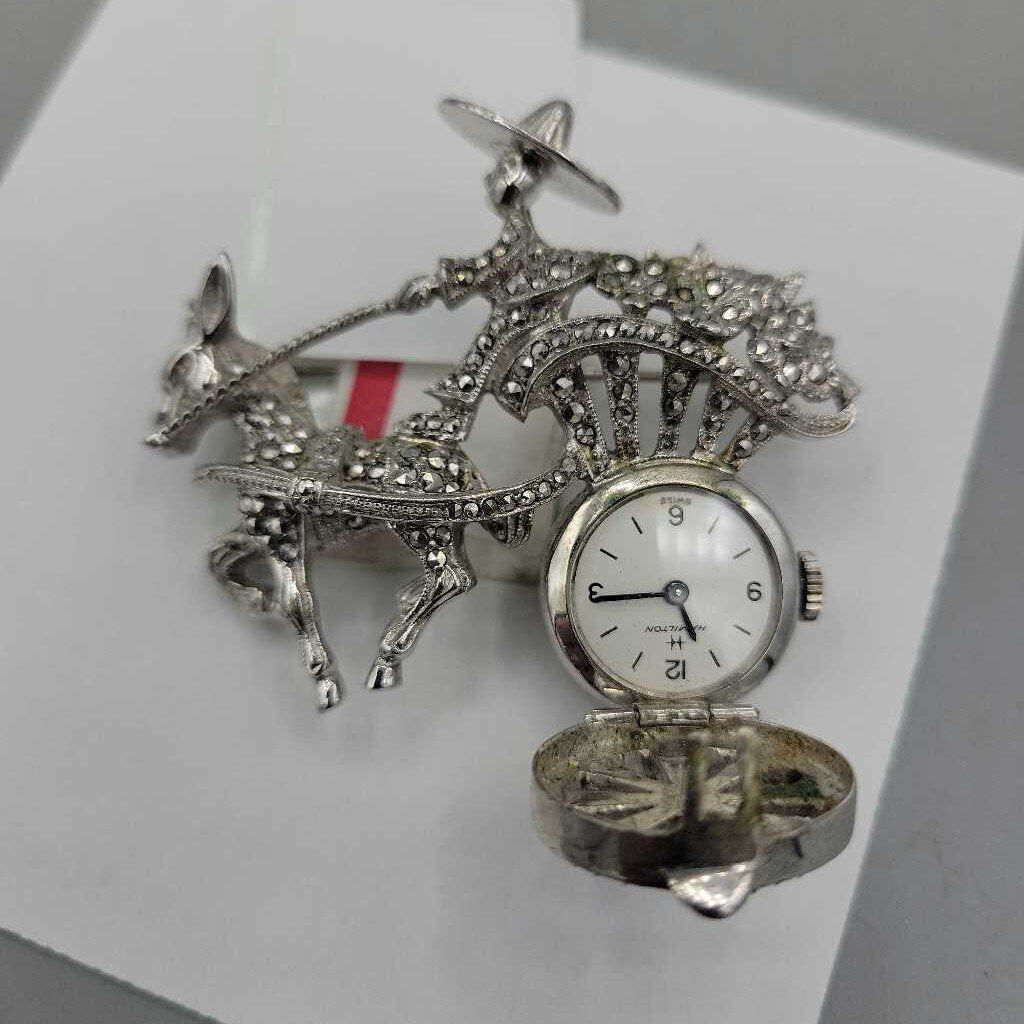 Brooch Watch rhinestone (JL)