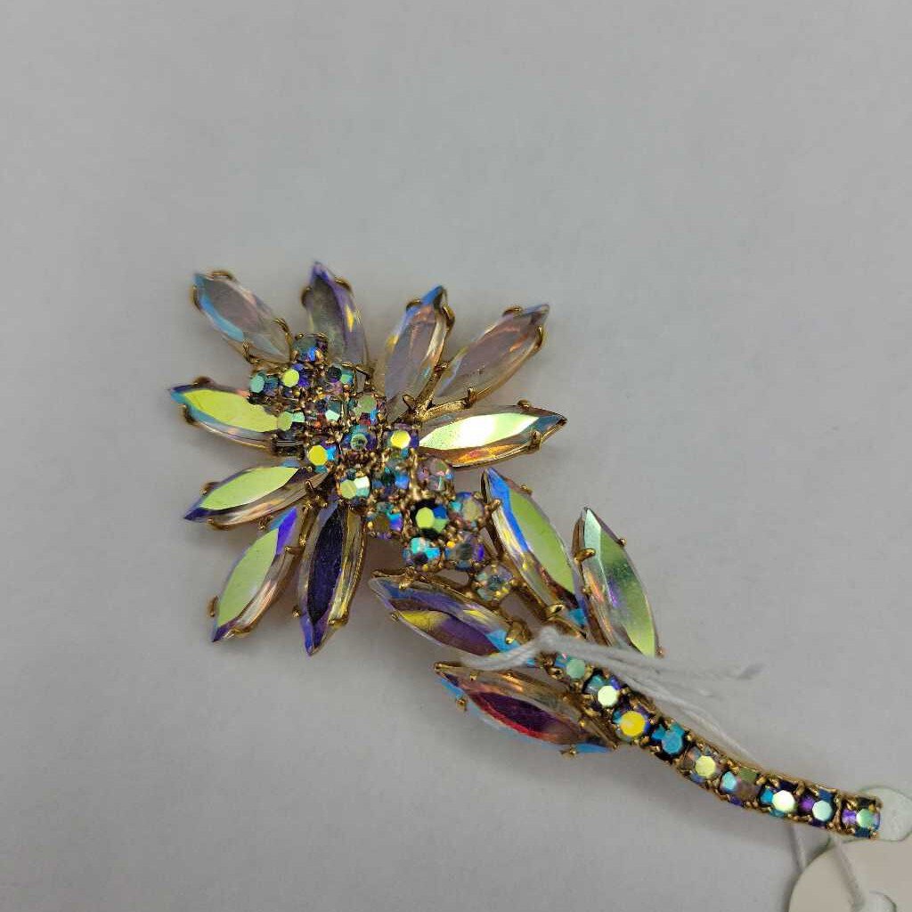 Vintage AB Flower Brooch - VT #6919