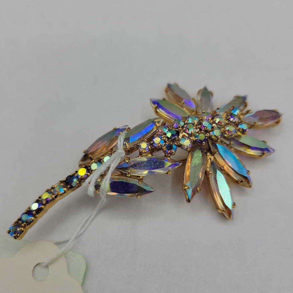 Vintage AB Flower Brooch - VT #6919