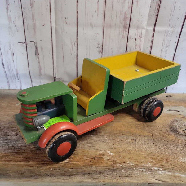 Vintage solid Wood painted Truck (JL)