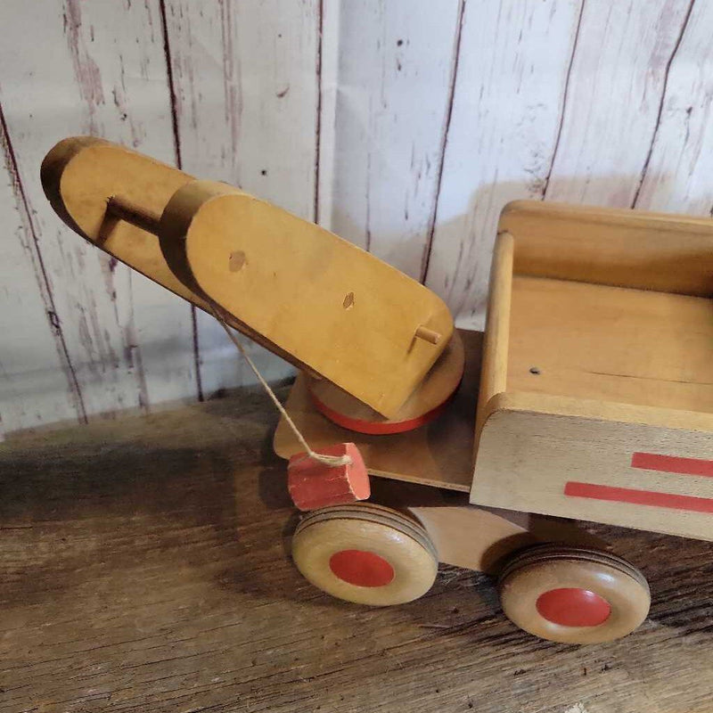 Vintage solid Wood Wrecker Tow Truck (JL)