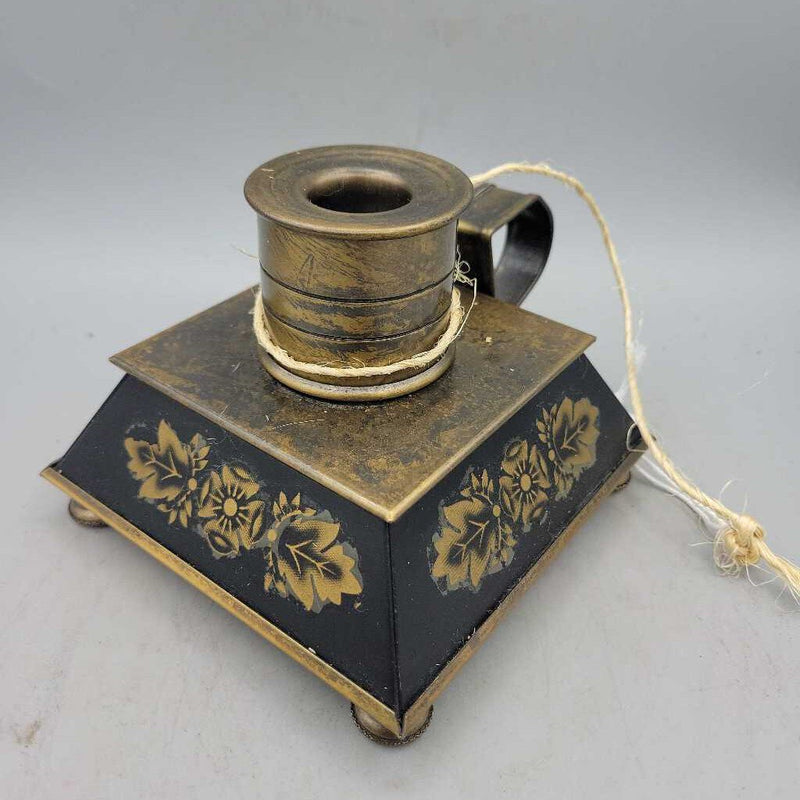 Old Tin & Brass Candle Holder (M2) 3121