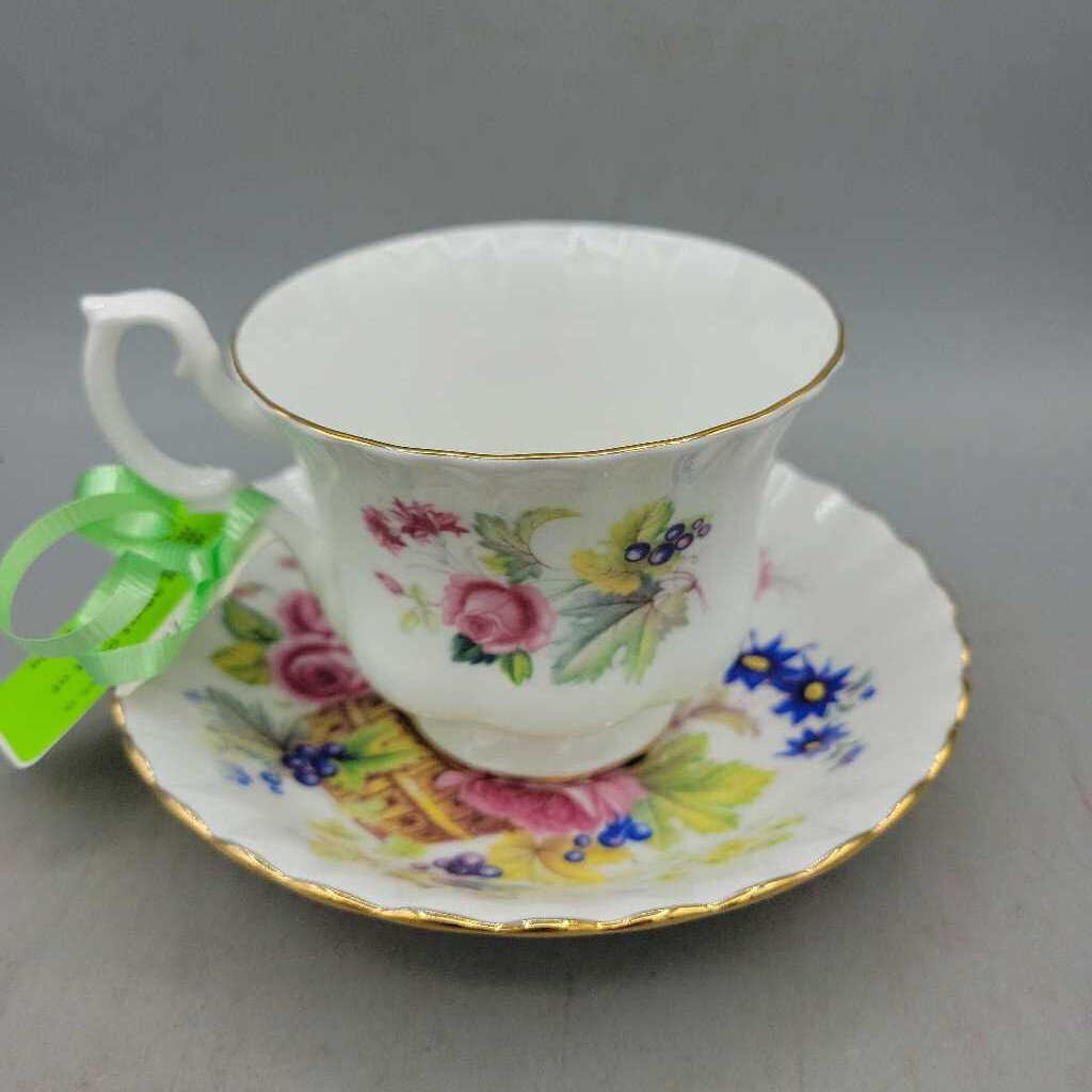 Royal Albert Cup and Saucer Basket of flowers (TRE)