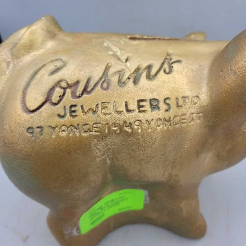 Vintage Chalkware Piggy Bank Cousin's Jeweler's (JH49)