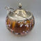 Victorian Amber Glass Biscuit Jar