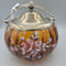 Victorian Amber Glass Biscuit Jar
