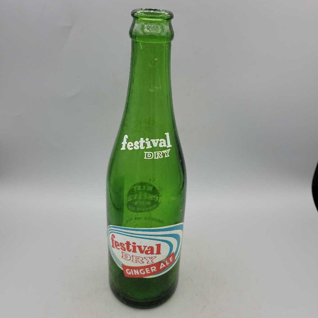 Festival Dry Soda Pop Bottle (JAS) 10 oz clr