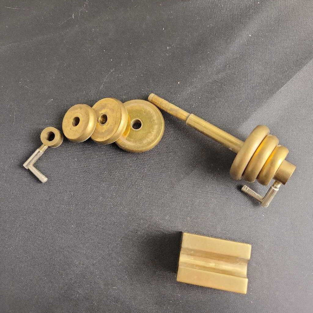 Miniature Brass Dumbbell set (JAS)