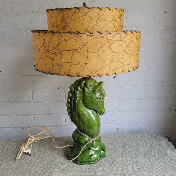 Retro Horse head lamp with fiberglas shade (M2) 4711