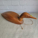 Hand Carved Glass Eyes Wooden Duck (M2) 3108