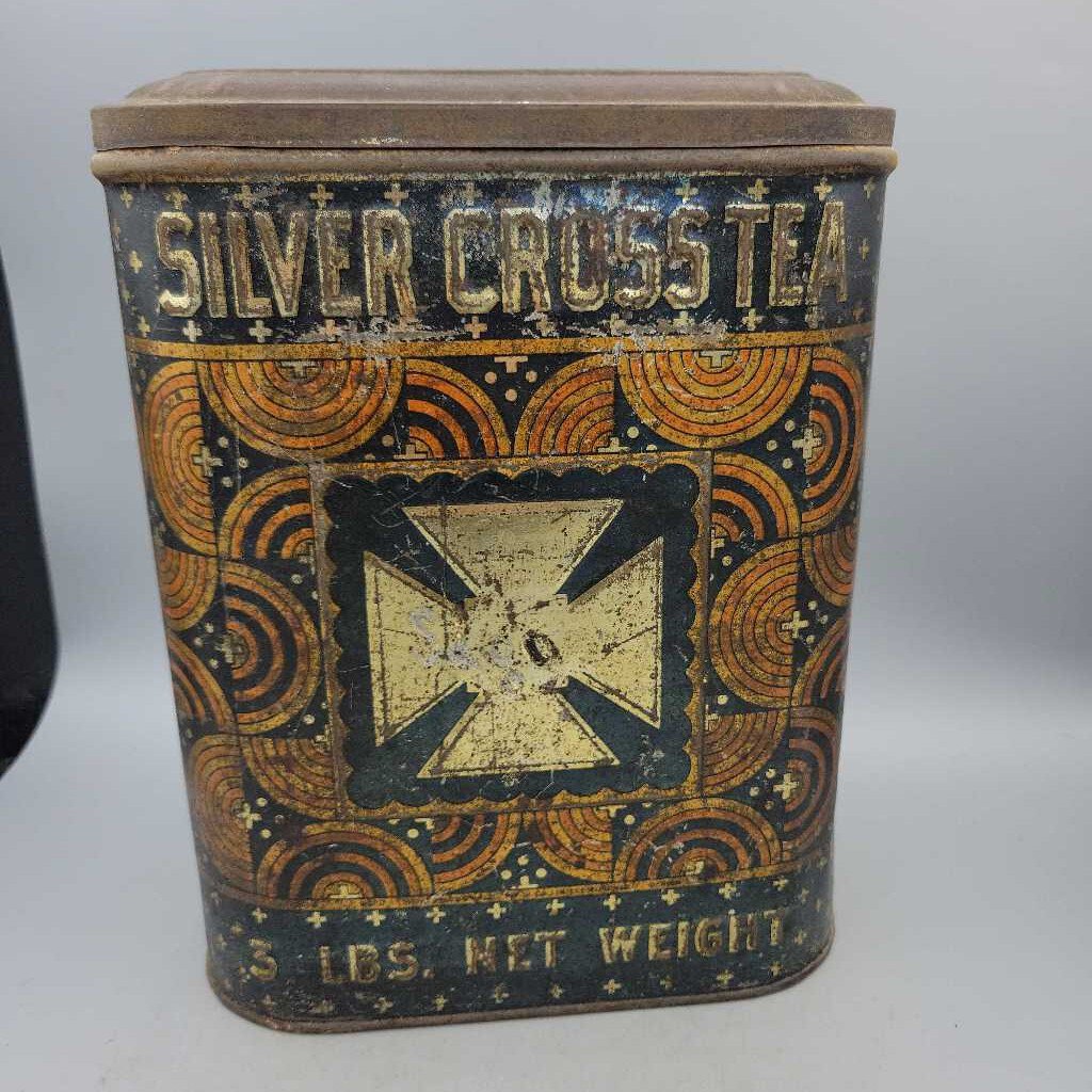 Silver Cross Tea Tin (JEF)