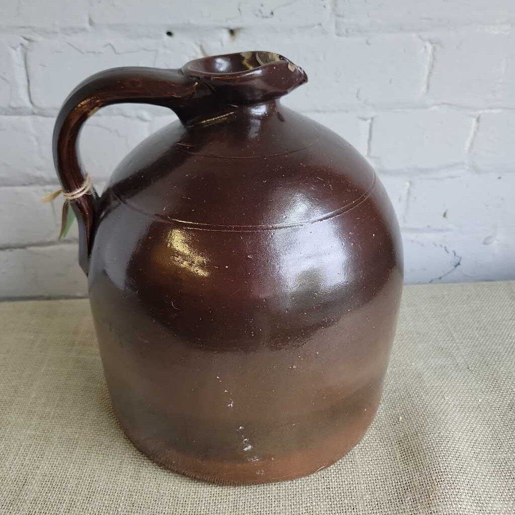 Antique Brown Stoneware Jug