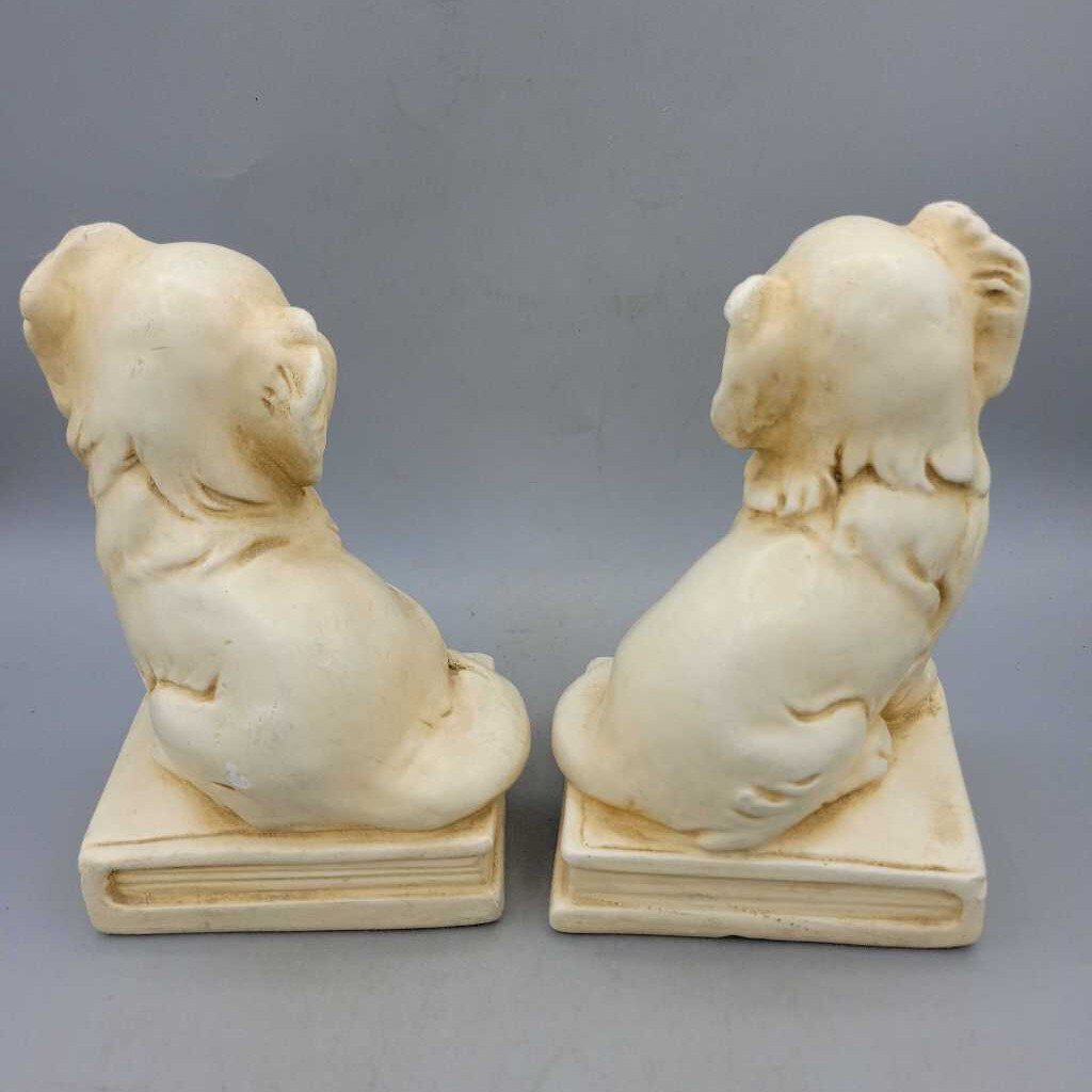 Plaster dog bookends - Pair (LIND) P818