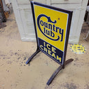 Country Club Ice Cream porcelain Curb Sign