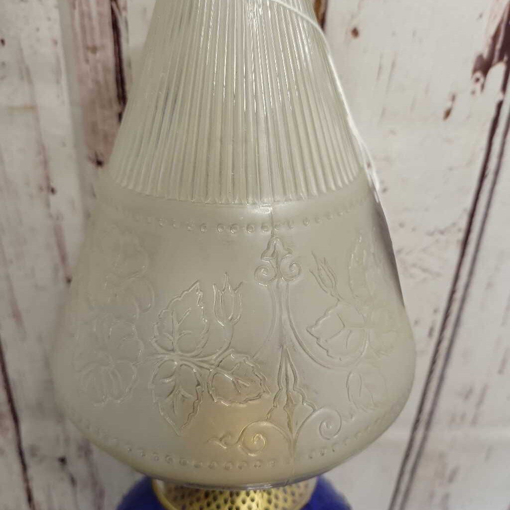 Cobalt Blackberry Kerosene Lantern 1870 (Jef)