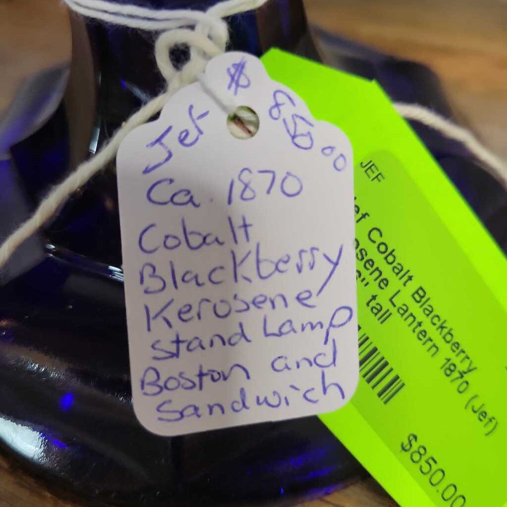 Cobalt Blackberry Kerosene Lantern 1870 (Jef)