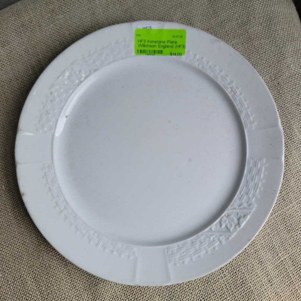 Ironstone Plate Wilkinson England (HF3)