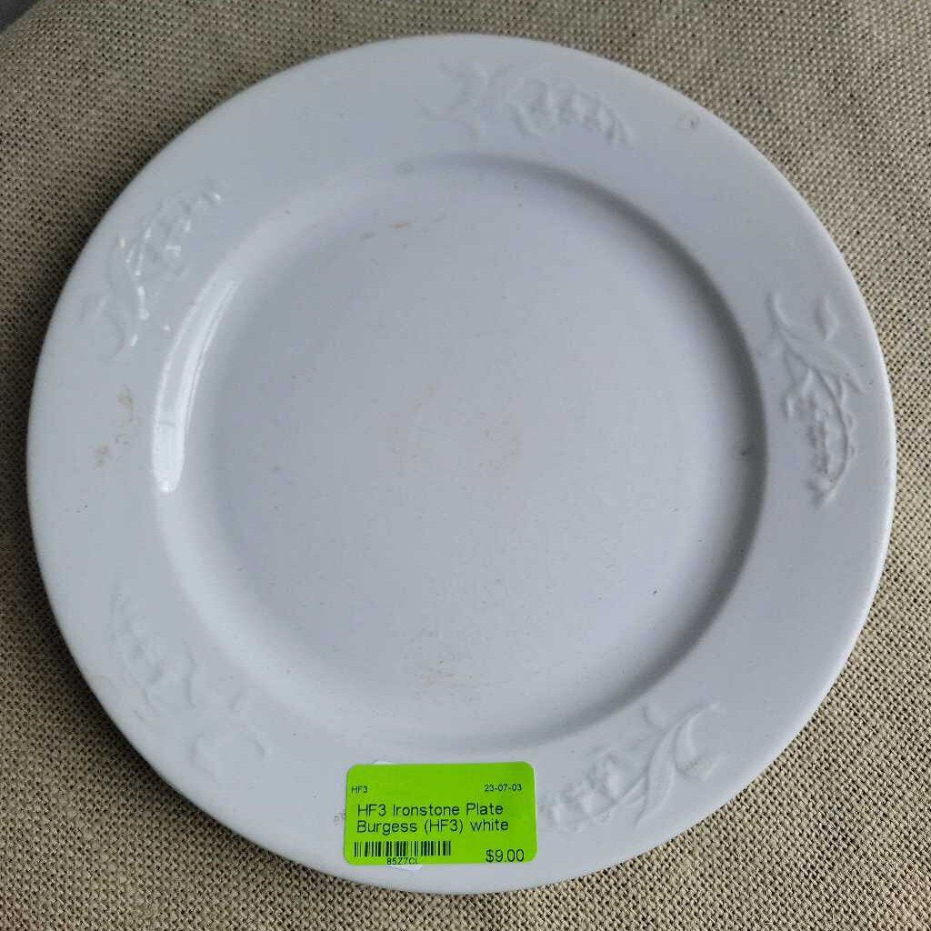 Ironstone Plate Burgess (HF3)