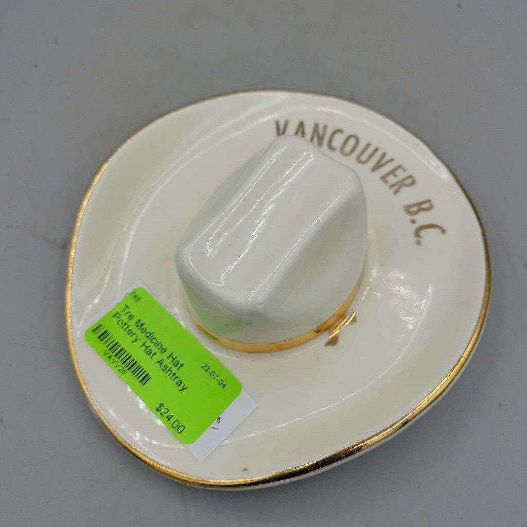 Medicine Hat Pottery Hat Ashtray Vancouver (tre)