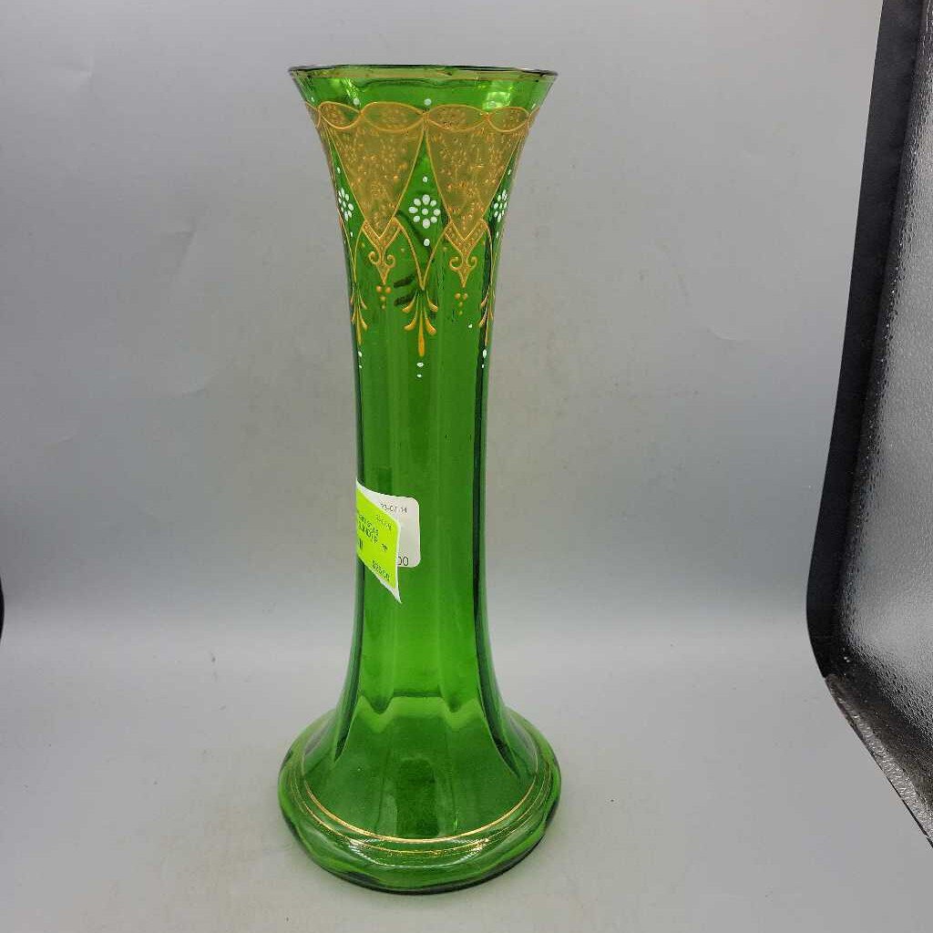 Bohemian style green vase (LIND) P