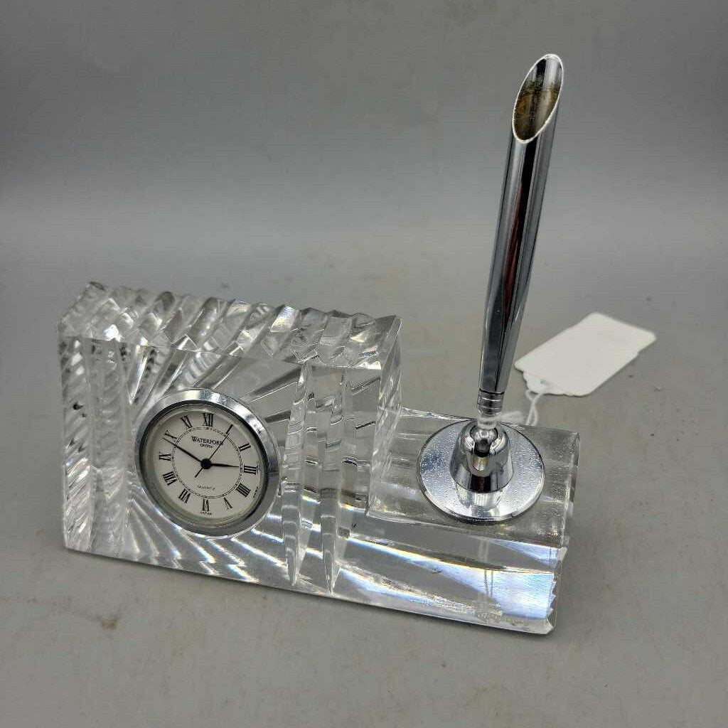 Waterford Crystal Clock and Pen Holder (DEB)