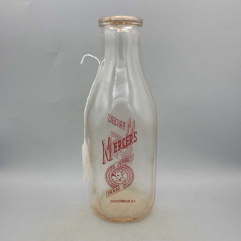Vintage Milk Bottle Mercer's Dairy NY (DEB)