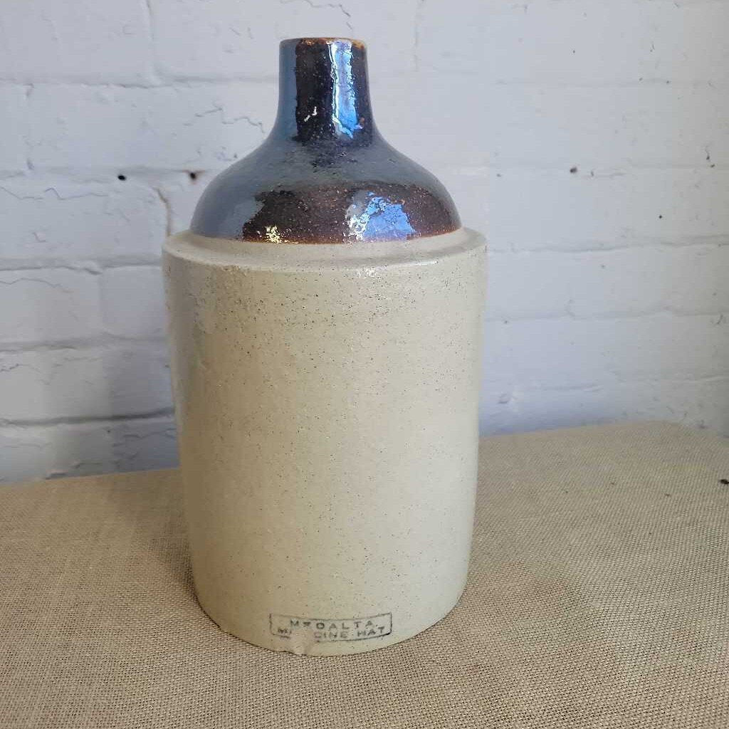 Two Tone Stoneware Whiskey Jug Medalta (OH)