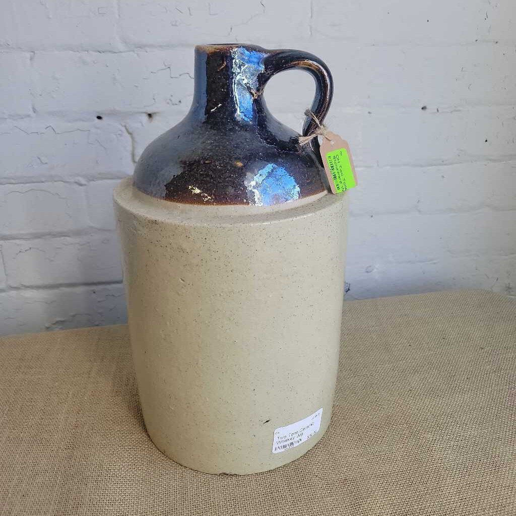 Two Tone Stoneware Whiskey Jug Medalta (OH)