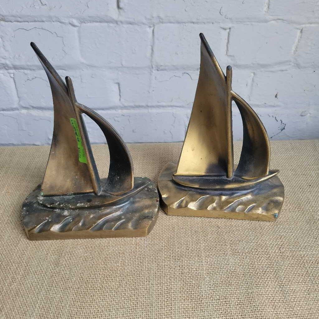 Pair of Sailboat bookends (COL 1175)