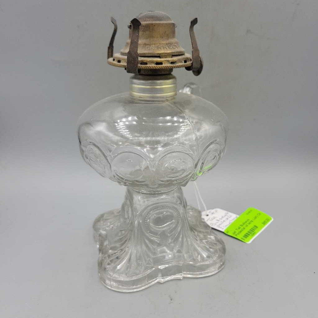 Tall Bullseye Pedestal oil lamp (Jef)