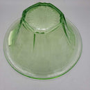 9" Green Uranium Glass Bowl (GEC)