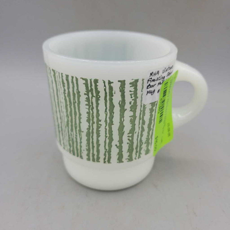 Fire King Mug (RHA) Green Bar