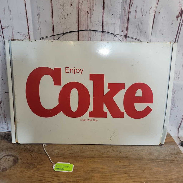 Metal Coke sign Coca Cola (JAS)