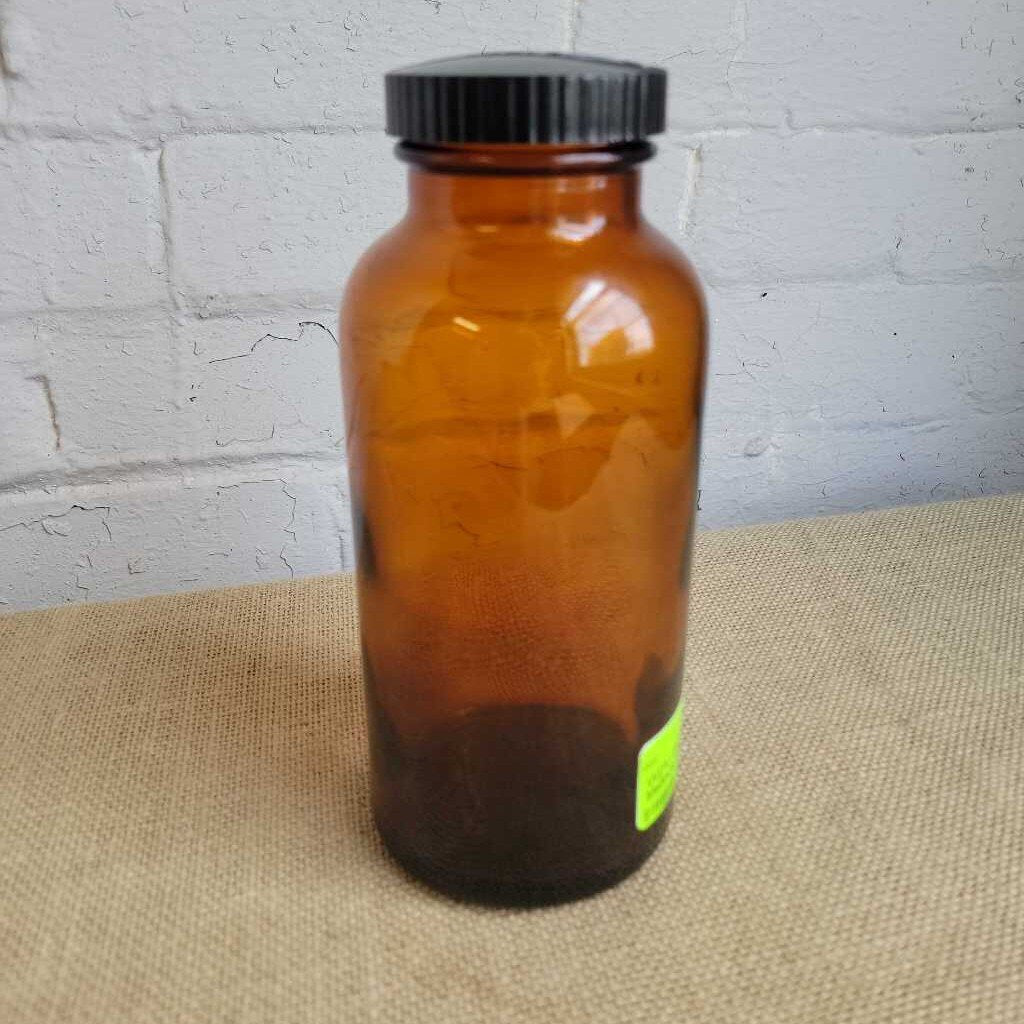 WDV 990 Mallinckrodt Amber Glass Pharmaceutical Bottle with Lid (K)